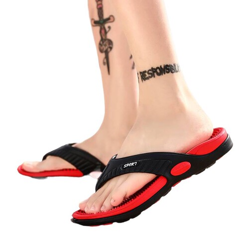New Summer Versatile Outdoor Men's Slippers Breathable Lightweight Outwear Trendy Beach Herringbone Sandals Plus Size Shoes