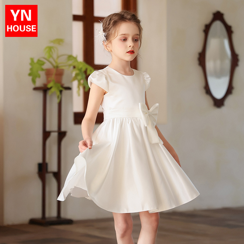 Vestido de niña, vestido de un año, niña, niña de las flores, vestido de princesa corto, vestido de piano para niños