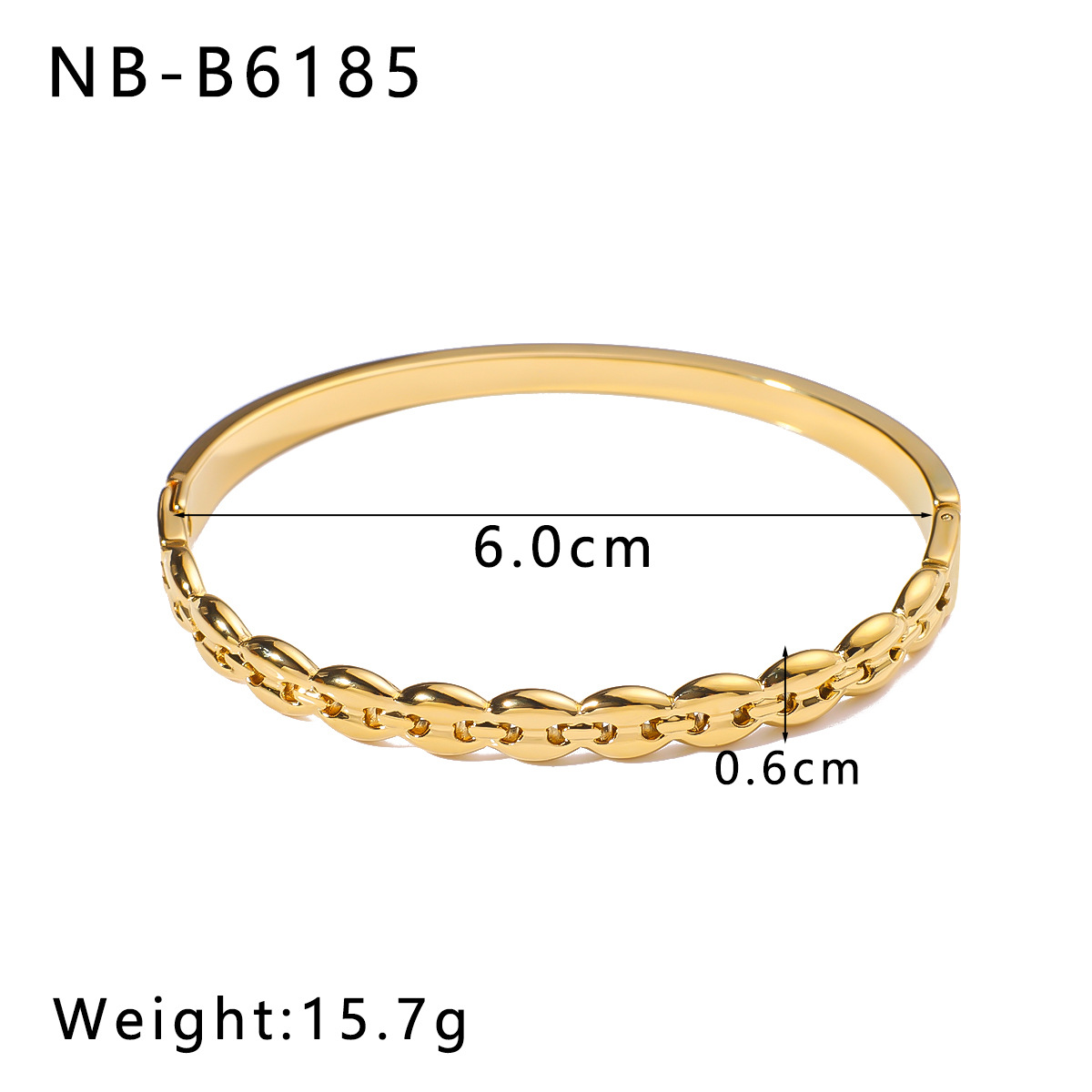 1 Piece Quantity Simple Style Solid Color Knot Flower 304 Stainless Steel 18K Gold Plated Zircon Bangle In Bulk