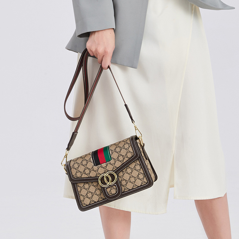 Borsa in un nuovo stile, versatile e alla moda, piccola borsa a tracolla quadrata da donna di fascia alta per l'autunno e l'inverno_voghion.com
