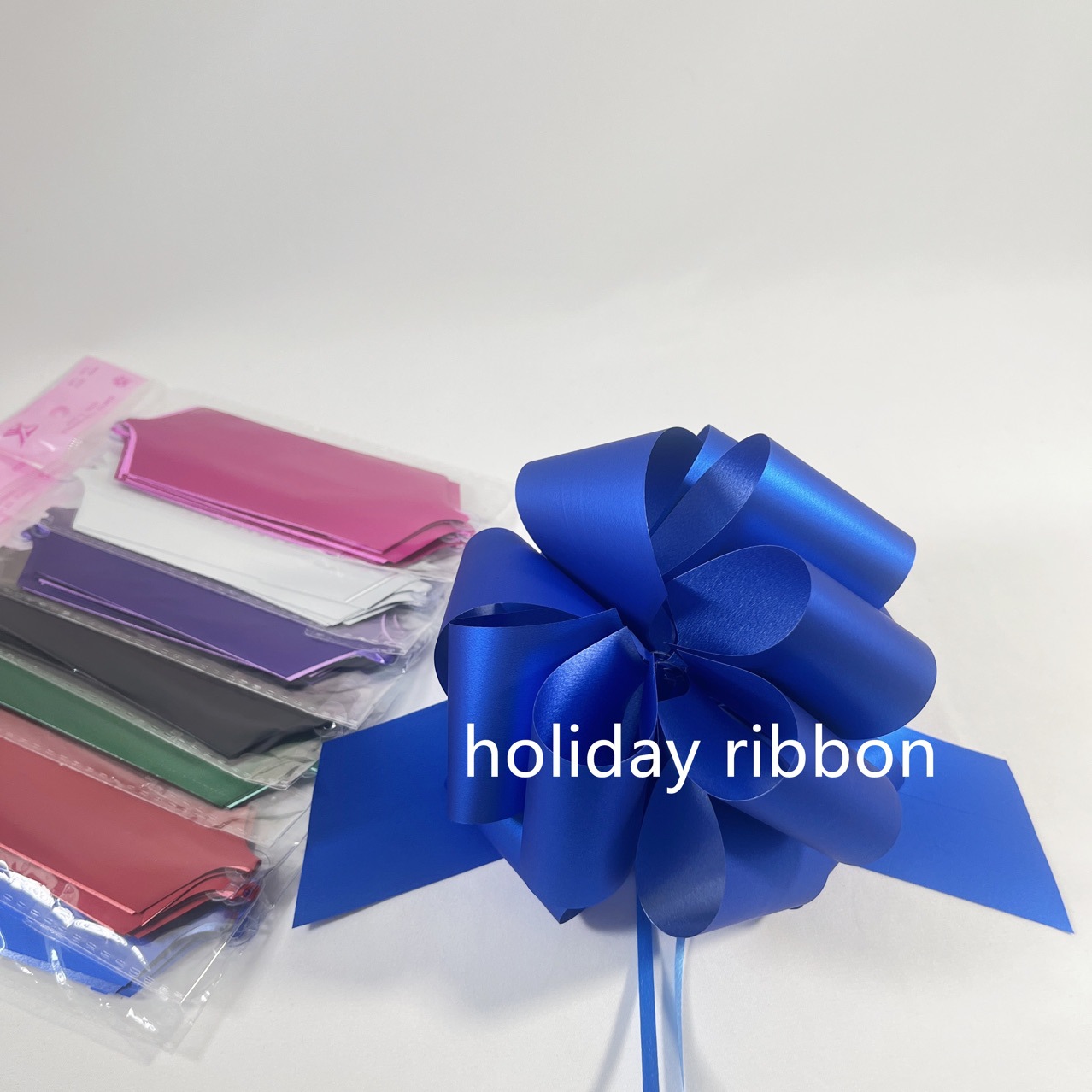 PP bola de plástico mano de flores de regalo de cinta de color, arco de flores de fiesta creativa multicolor