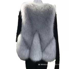 皮草马甲女仿狐狸毛短款背心显瘦海宁新款韩版秋冬时尚小水滴外套