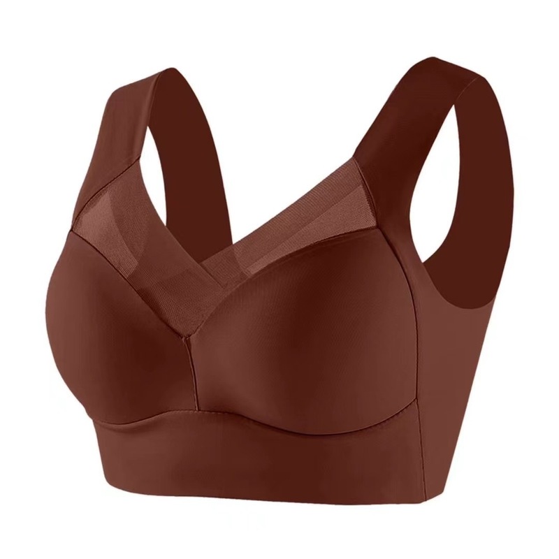 女性用薄氷シルクシームレス下着、プッシュアップ、たるみ防止、固定カップ、ワンピース、ノンワイヤースポーツブラ|undefined