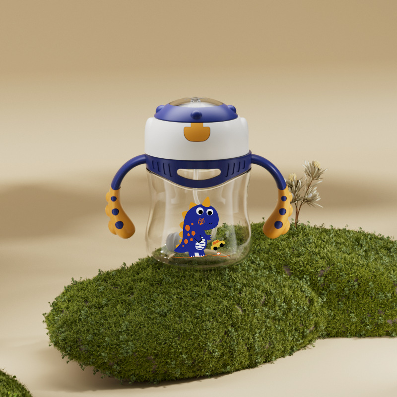 Baby naughty toukie taza de bebés, taza de agua para niños, taza de paja a prueba de fugas y caídas para jardín de infantes