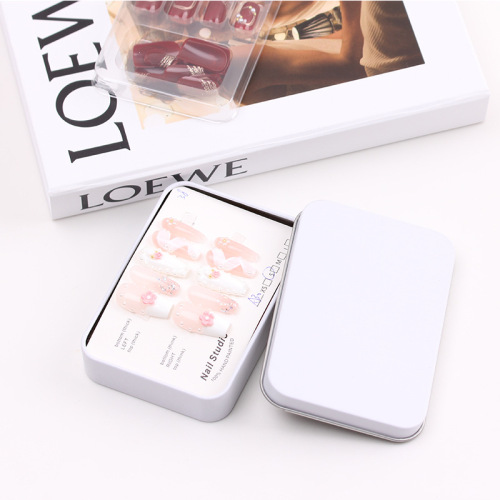 Tinplate box packaging box, wear nail box, special card tool box, manicure tablet box, nail jewelry box