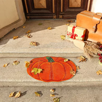 Avtomobil döşəmə paspasları — Pumpkin Car Floor Mat, Dropshipping - 717fyrdd-10-4060cm-imitation-cashmere-dot-plastic-bottom
