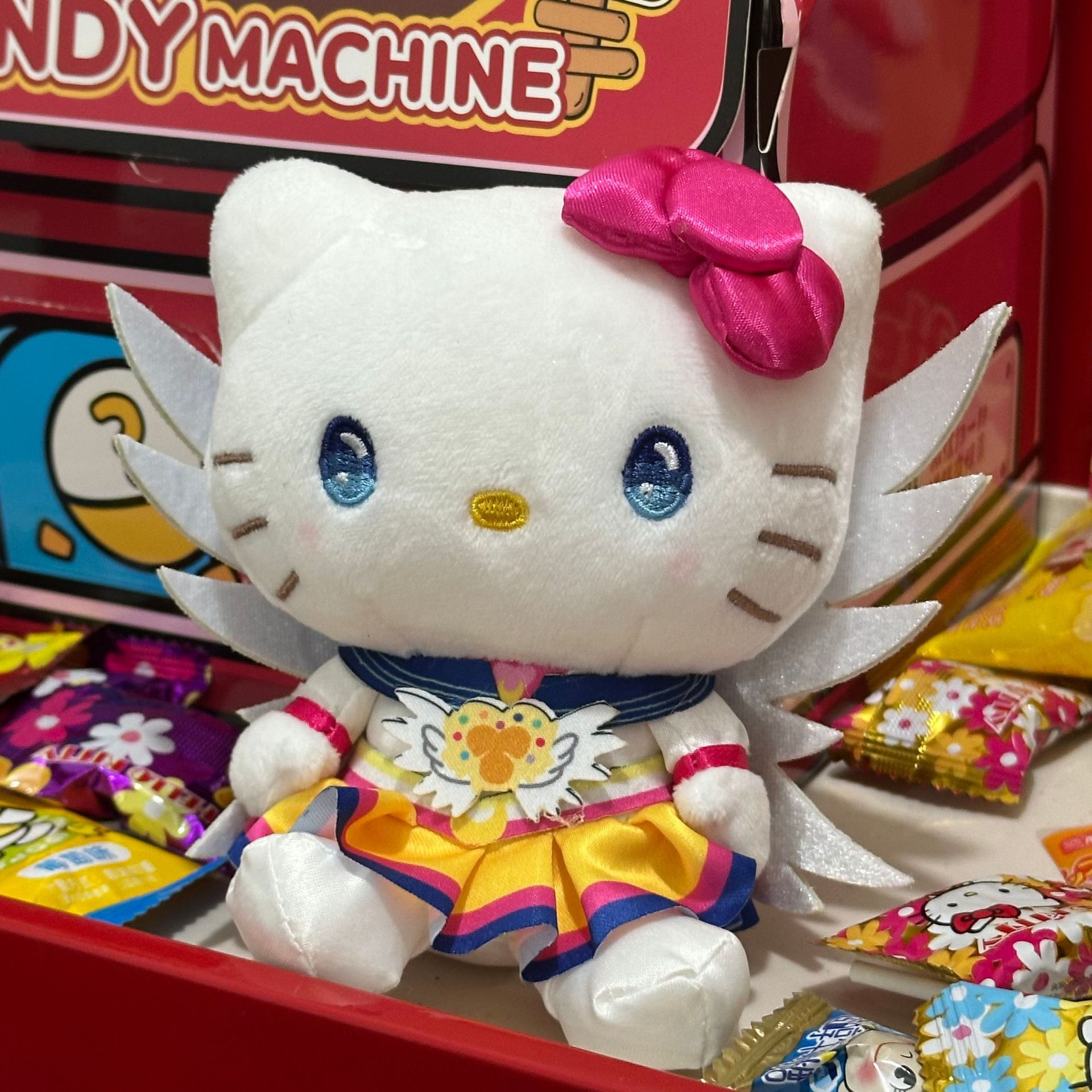 Amor hellokitty muñeca colgante llavero colgante bolsas de regalo bolsas de peluche lindo muñeca colgante lindo