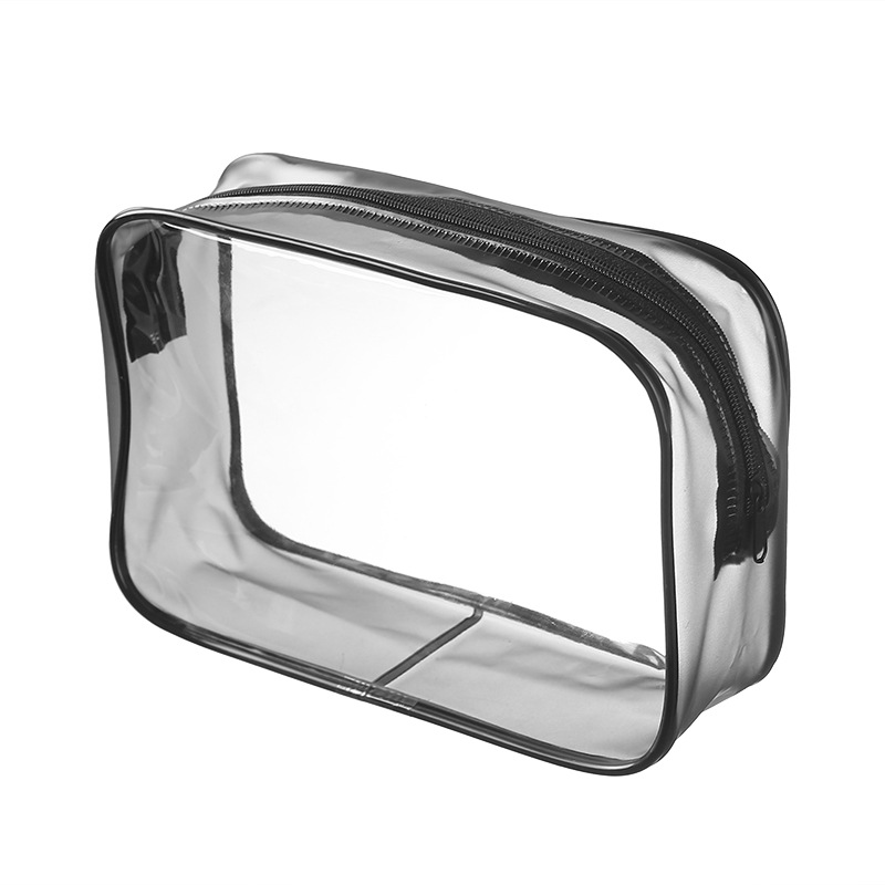 Bolsa de almacenamiento de PVC gruesa fresca al aire libre bolsa de cosméticos de cremallera portátil bolsa de viaje impermeable a prueba de polvo bolsa de lavado de almacenamiento