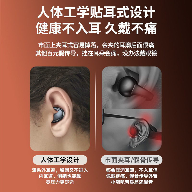 クロスボーダー人気の睡眠用 Bluetooth ヘッドセット、横向き寝用の特別なノイズキャンセリング ヘッドセット、デジタル ディスプレイ付きインイヤー ワイヤレス Bluetooth ヘッドセット|undefined