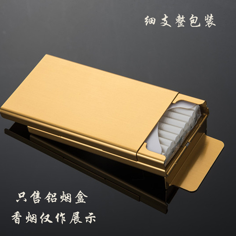 Laifu 20 Pack Metal Automatic Bounce Cover Aluminum Alloy Slide Cover Cigarette Case Portable Women's Multi-color Personality