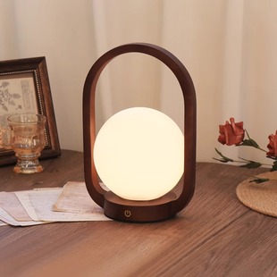Retro Table Lamp American Style Light Luxury Portable Creative Middle Ancient Touch Remote Control Charging Bedroom Atmosphere Bedside Lamp Nightlight