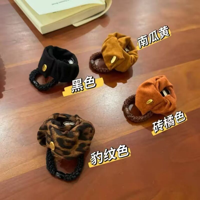 Handmade Retro Leopard Print Hair Tie for High Ponytail, Non-Slip Hair Band That Adds Volume, Bun Hair Rope Handmade Retro Leopard Print Hair Tie for High Ponytail, Non-Slip Hair Band That Adds Volume, Bun Hair Rope