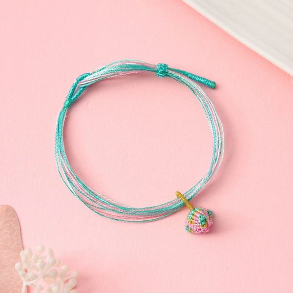 B25 dazzling green scattered thread hanging colorful rice dumplings