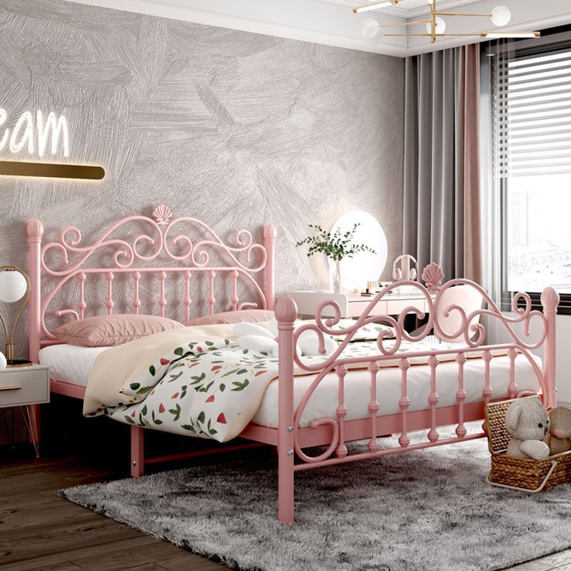 Wrought Iron Bed Thickened and Reinforced Simple Modern Princess Bed Internet Celebrity 1.8m Double Bed Nordic Single 1m Iron Frame Bed
