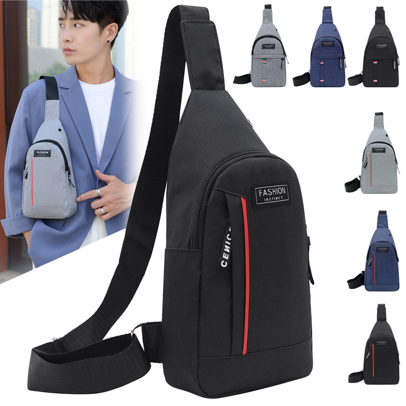 Nuevo bolso de pecho de los hombres crossbody bolsa de viaje pequeña mochila crossbody bolsa de deporte estilo coreano