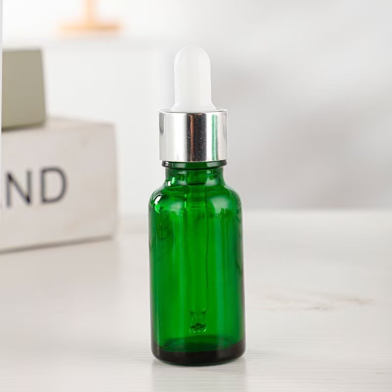 现货批发绿色玻璃精油瓶香水分装瓶化妆品瓶子避光防漏精油滴管瓶|undefined