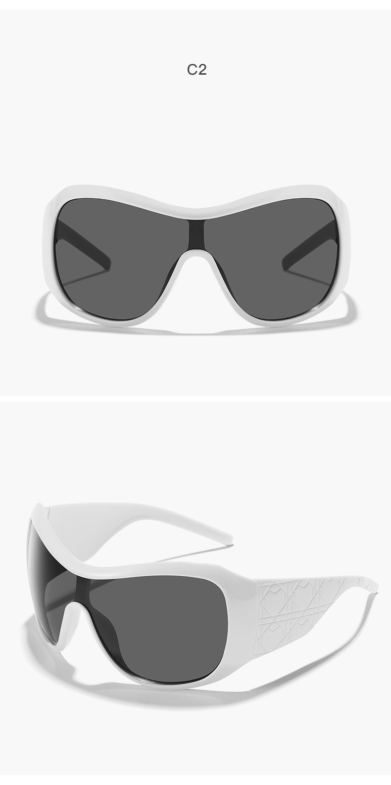 90g Weight Full Frame Glasses Structure Sunglasses Classification Ac, UV400 Protection Lens Material Square Glasses Style Outdoor, Travel Occasion Solid Color Pattern Unisex Gender Retro, Punk Style Grey, Black Color Retro Punk Solid Color Ac UV400 Protection Square Full Frame Women's Sunglasses 10