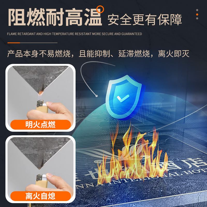 エレベーターのかごの床のPVCエレベーターの床のゴムのマットのカスタマイズのlogoは大理石の紋様の耐摩耗性の防水の防火をまねます。|undefined