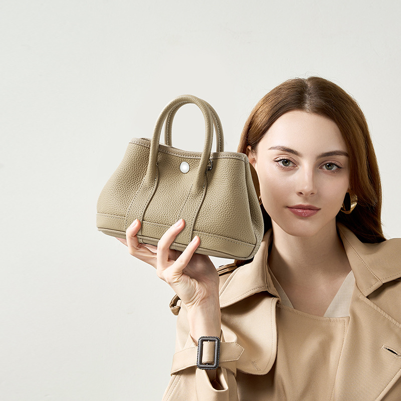 Garden Bag Mini Genuine Leather Shoulder Crossbody Bag For Women Niche Luxury Office Handbag - Thumbnail 2