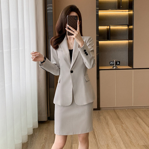 Interview formal wear women's suit college student national examination civil servant work clothes career 2024 spring and autumn black suit jacket