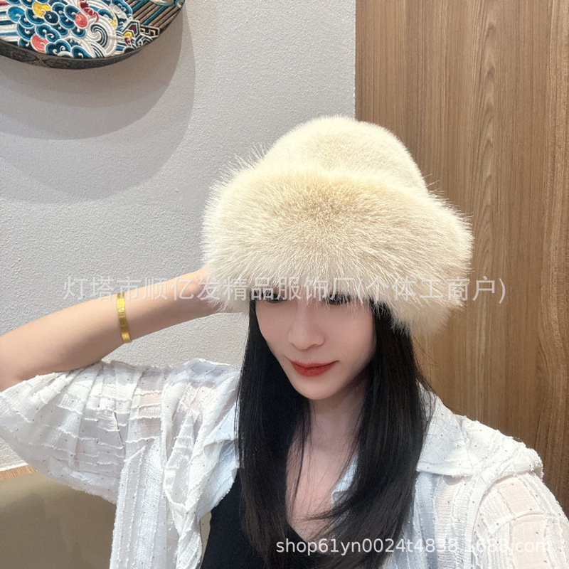 新しいモンゴル帽子ぬいぐるみ帽子女性の厚く暖かいファッショナブルな漁師の帽子防風防寒帽子クロスボーダーサプライ|undefined