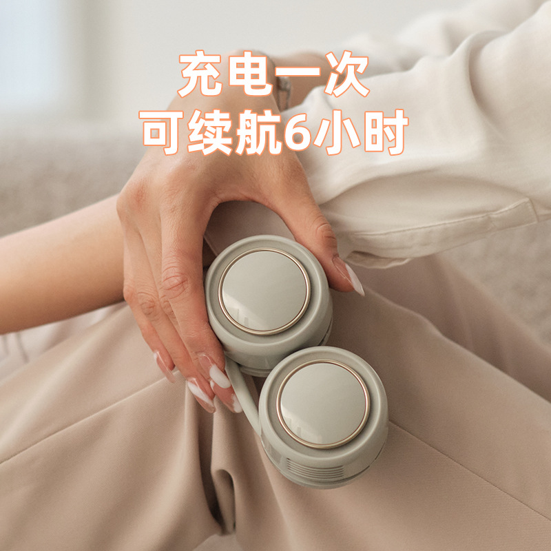 New Bladeless Neck Fan USB Mini Silent High Wind Portable Outdoor Small Cooling Hang-on Electric Fan