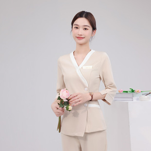 Beautician Work Clothes for Women, Classy Beauty Salon, Head Therapy, Foot Bath Shop, Health Center, Mother and Baby Care Worker, Maternity and Health Worker Suit
