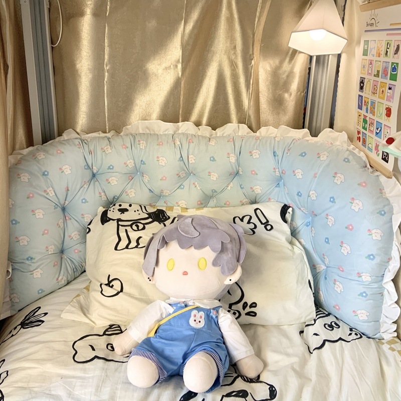 Bed Cushion Dormitory Student Anti-Collision Cushion Bedroom Goodies Bedside Soft Bag Back Cushion Kidsren's Room Princess Cushion