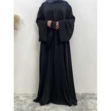 T 85989 Solid Color Large Size Tie Belt Dress ��ɫϵ���B��ȹ