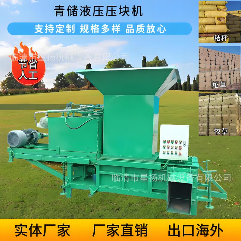 Two-Cylinder Corn Straw and Garlic Husk Baling Machine for Silage and Forage, Xingyang Machinery, Fully Automatic Baling