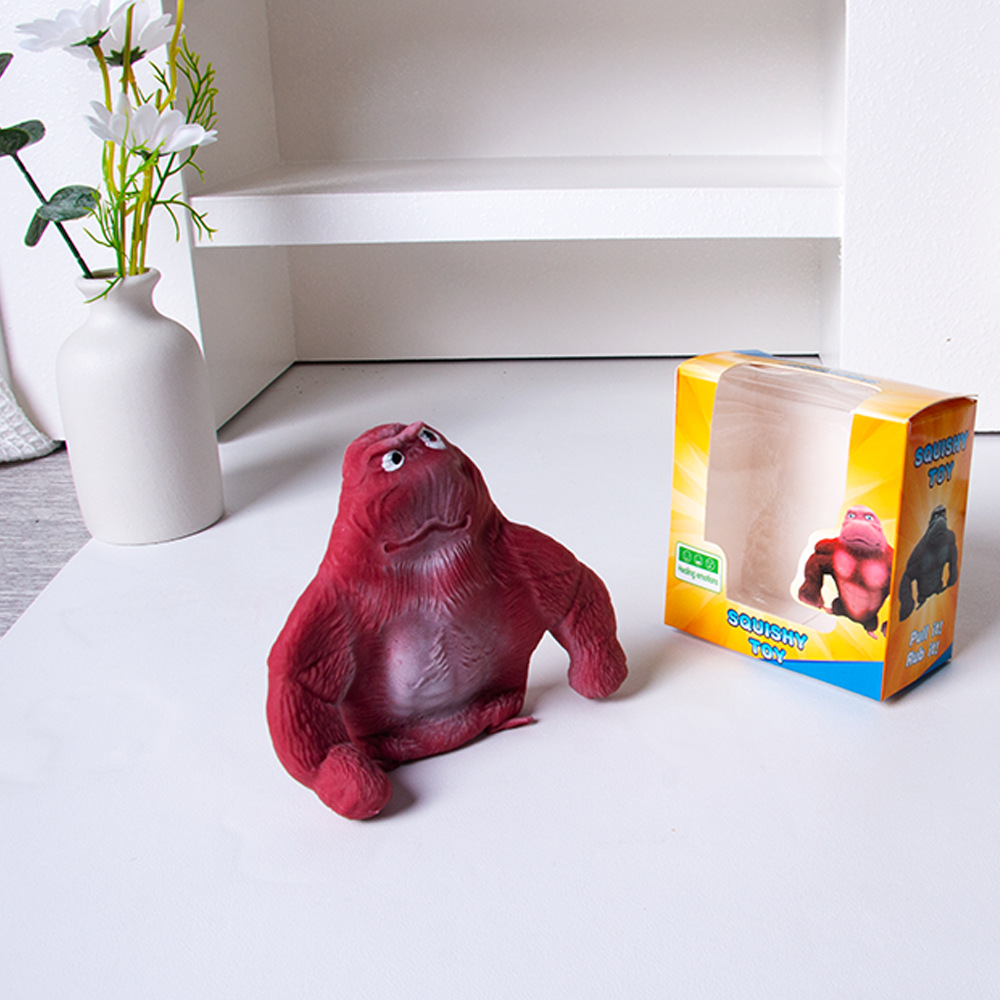 Juguete antiestrés de gorila de Little Red Book Wang Zong, un dispositivo de descompresión y ventilación con rebote lento para apretar con la mano.