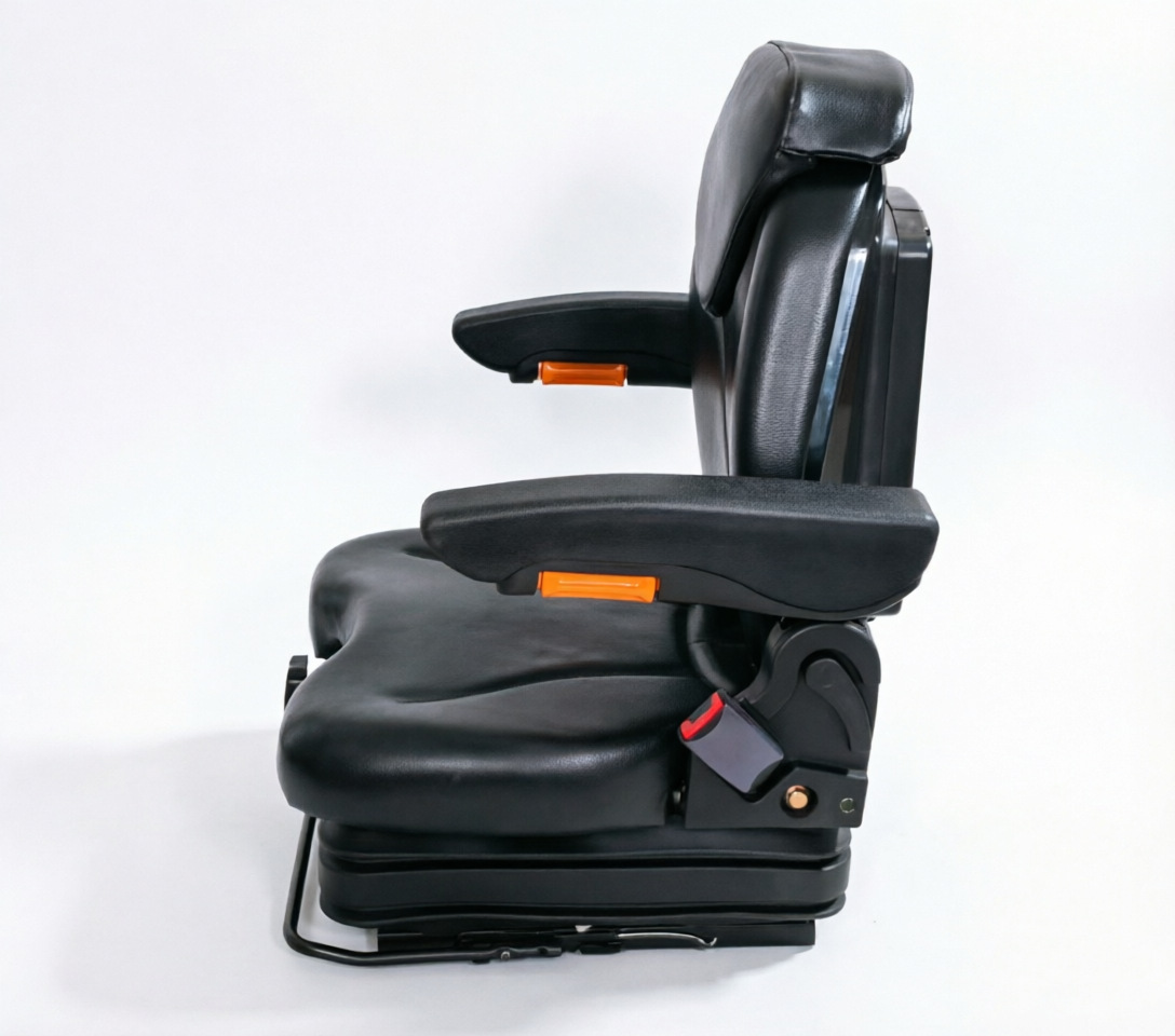 Engineering vehicle mechanical shock-absorbing forklift seat, agricultural machinery seat with sliding rail, high-end universal loading vehicle seat