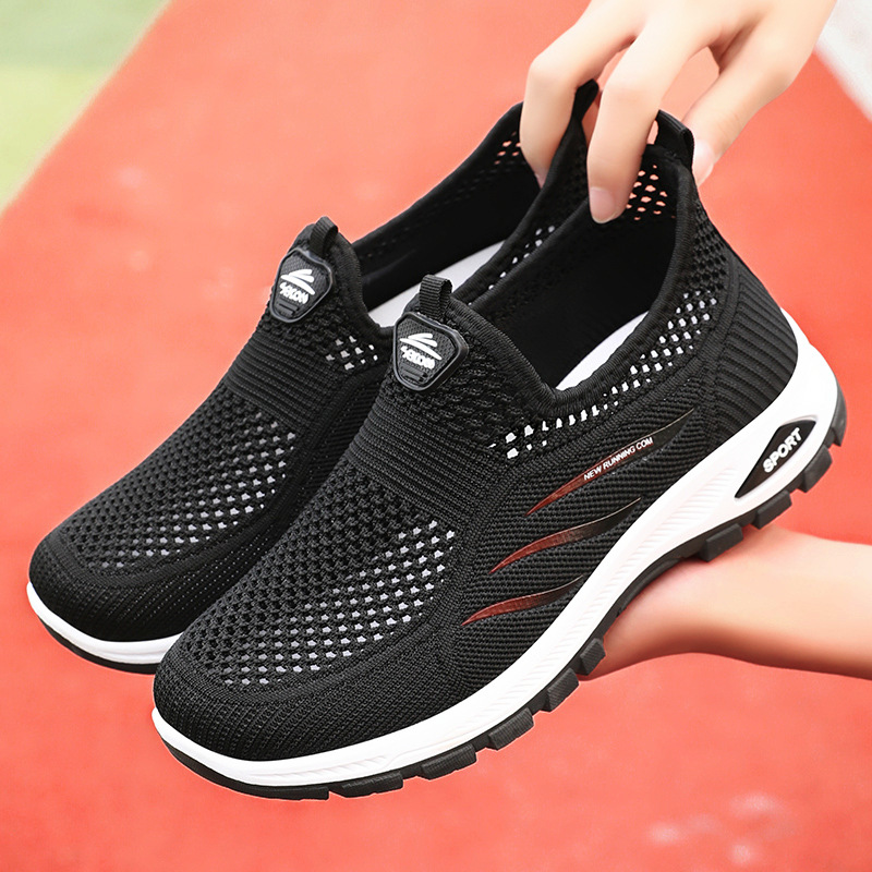 Zapatos de mujer zapatos de malla transpirable de tejido volador de verano zapatos casuales de tendencia diaria zapatos deportivos cómodos de suela suave zapatos individuales de todo fósforo