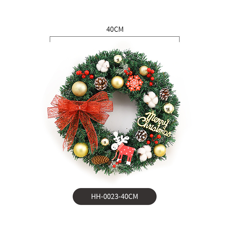 Amazon popular guirnalda de Navidad ratán 40/50/60cm decoración de Navidad Garland puerta colgando escena diseño