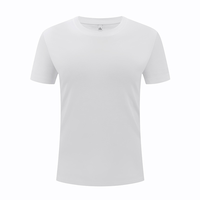 Camiseta de manga corta para hombre, de algodón y poliéster, de lujo ligero, de alta gama, color blanco puro, estilo casual, para verano, personalizada, paquete de 60 unidades image 7