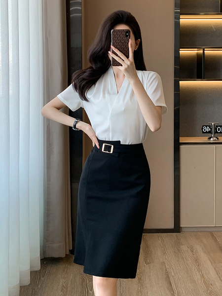 Professional summer shiffon elegant shirt for work