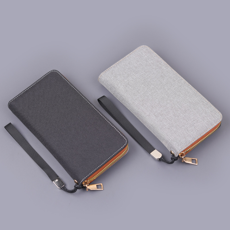 Bolso de lona de hombre bolso de teléfono móvil de hombre gran capacidad larga billetera con cremallera de hombre bolso de mano de hombre pulsera de hombre