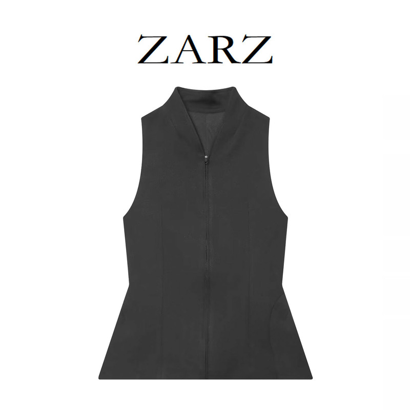 Zarz Self-Made European and American Style New Women's Clothing Fashionable Slim Fit Vest with Puffy Hem 1300/754/800 Zarz Self-Made European and American Style New Women's Clothing Fashionable Slim Fit Vest with Puffy Hem 1300/754/800
