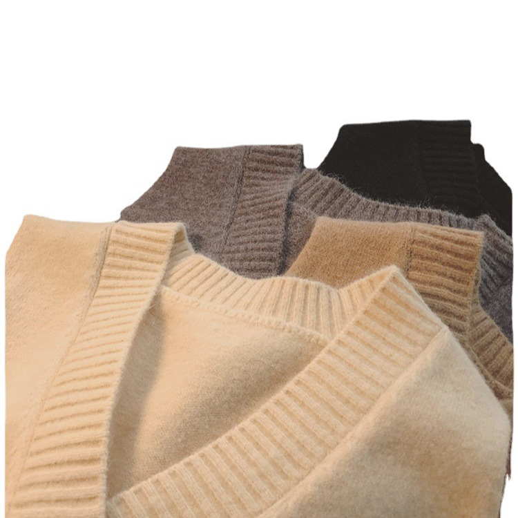 여성용 변덕스러운 니트 가디건 2023 신작 가을 겨울 한국판 부드러운 왁시 브이넥 스웨터 재킷