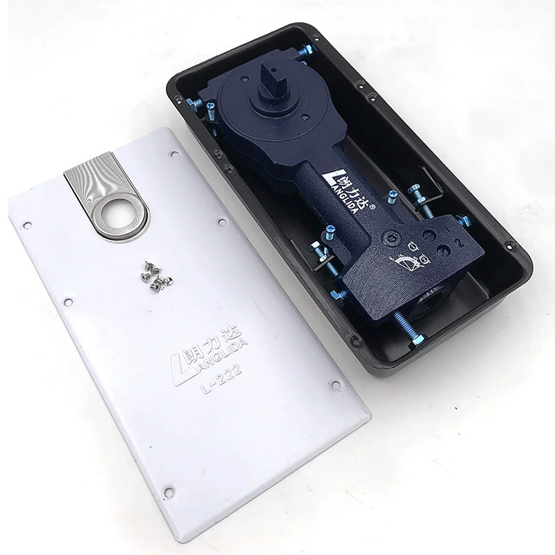 朗力达 Ground spring heavy hydraulic buffer closed door closed hardware hidden spring glass door
