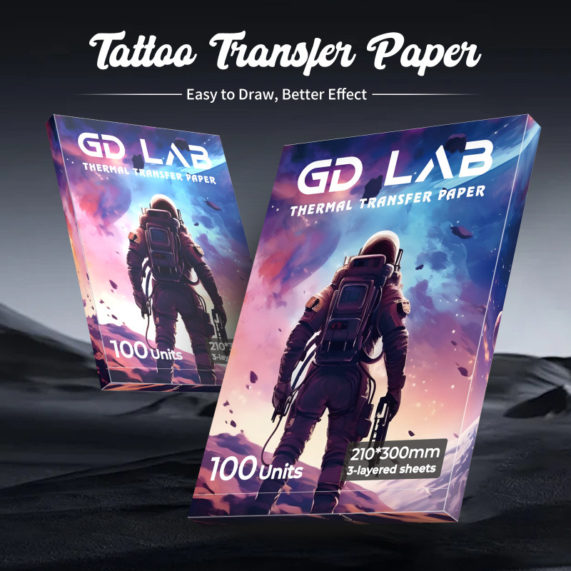 Gda4 Tattoo Transfer Paper Thermal Printing Paper Machine-Printed Hand-Drawn Four-Part Transfer Paper Consumables Semi-Permanent Portable Special Use