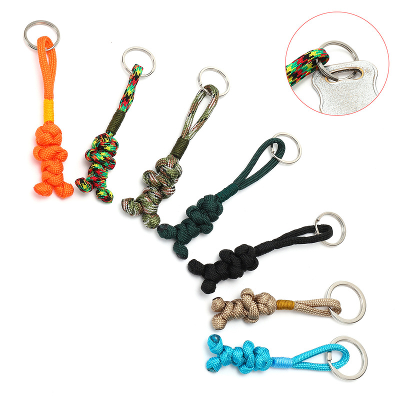 Cross-Border Hot-Selling Handmade Braided Paracord Keychain Aluminum Quick-Release Carabiner Outdoor Camping Survival Accessories Keychain