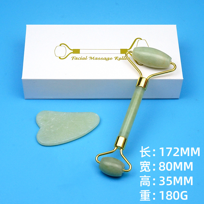 Fábrica al por mayor salón de belleza cuerpo entero espalda raspado masaje cara ojo Jade rodillo raspado tablero combinación traje