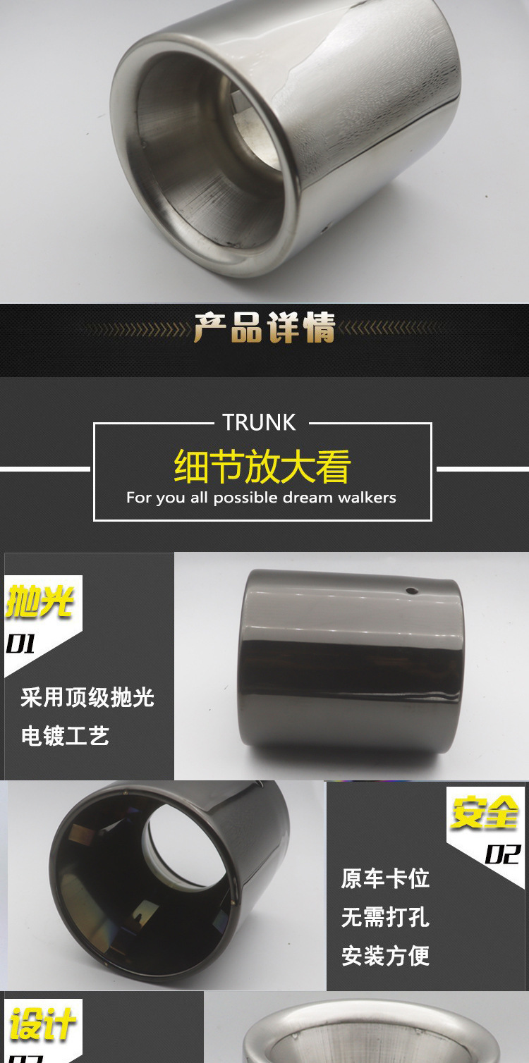 Suitable for 15-19 Models of Land Rover Discovery Sport, Special Exhaust Pipe Cover and Tail Throat, Car-Specific Decorative Accessories