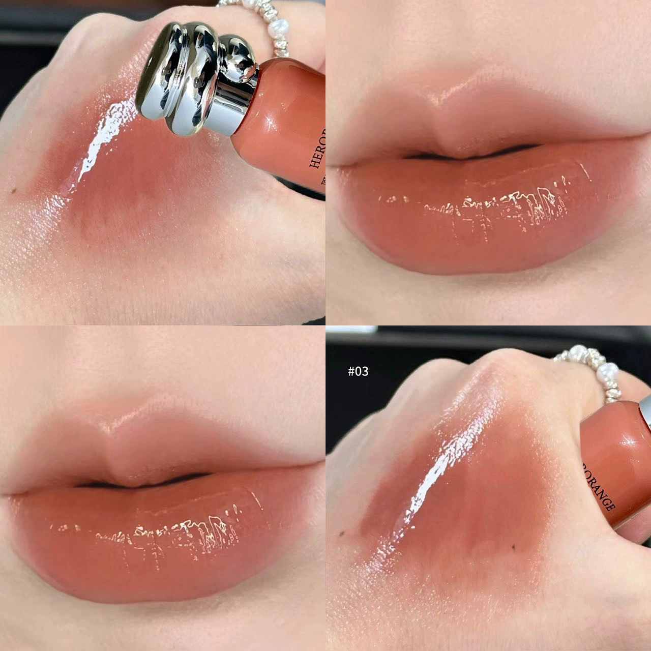 Глянцевая помада-сияние HERORANGE Mirror Yang Xinyue Qin Color Lip Glaze увлажняющая, освежающая, не липнет, стойкая, нежная и осветляющая помада-блеск для губ