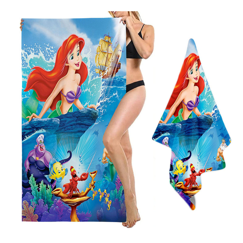 Bath Towel Digital Printing Beach Towel Mermaid Microfiber Towel Beach Bath Towel Customization