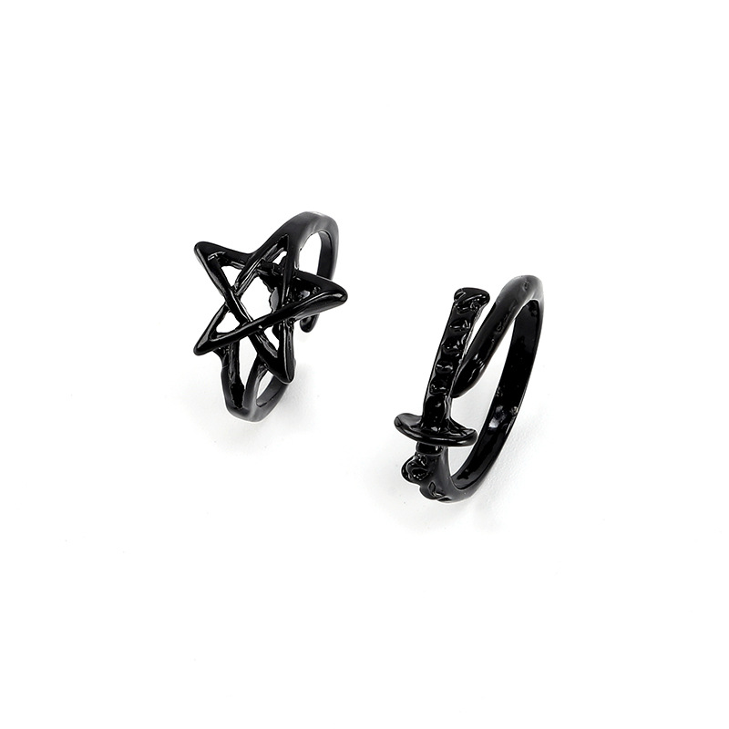 Gothic Cool Style Star Spider Skull Alloy Plating Unisex Open Rings display picture 3