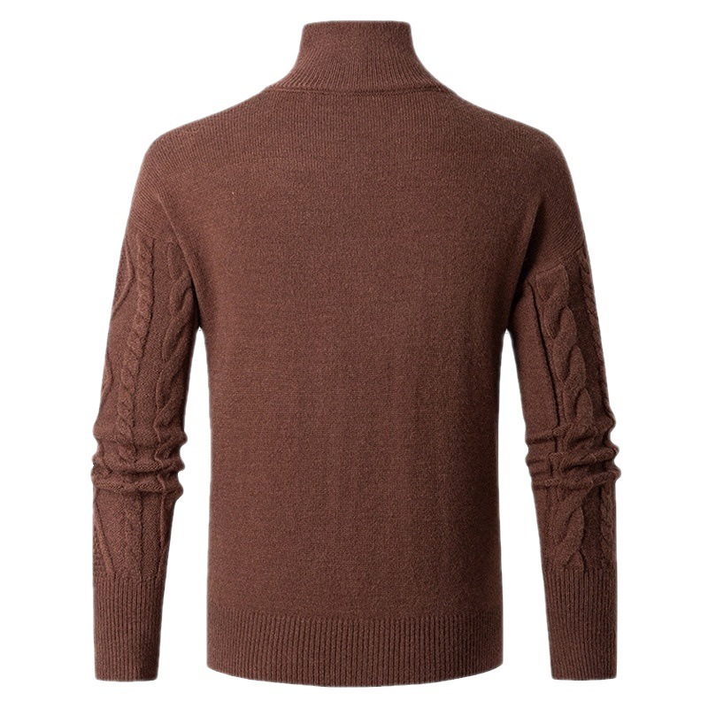 Herren Neue Stehkragen Strickjacke Mode Lässig Einfachen Pullover Mantel_voghion.com