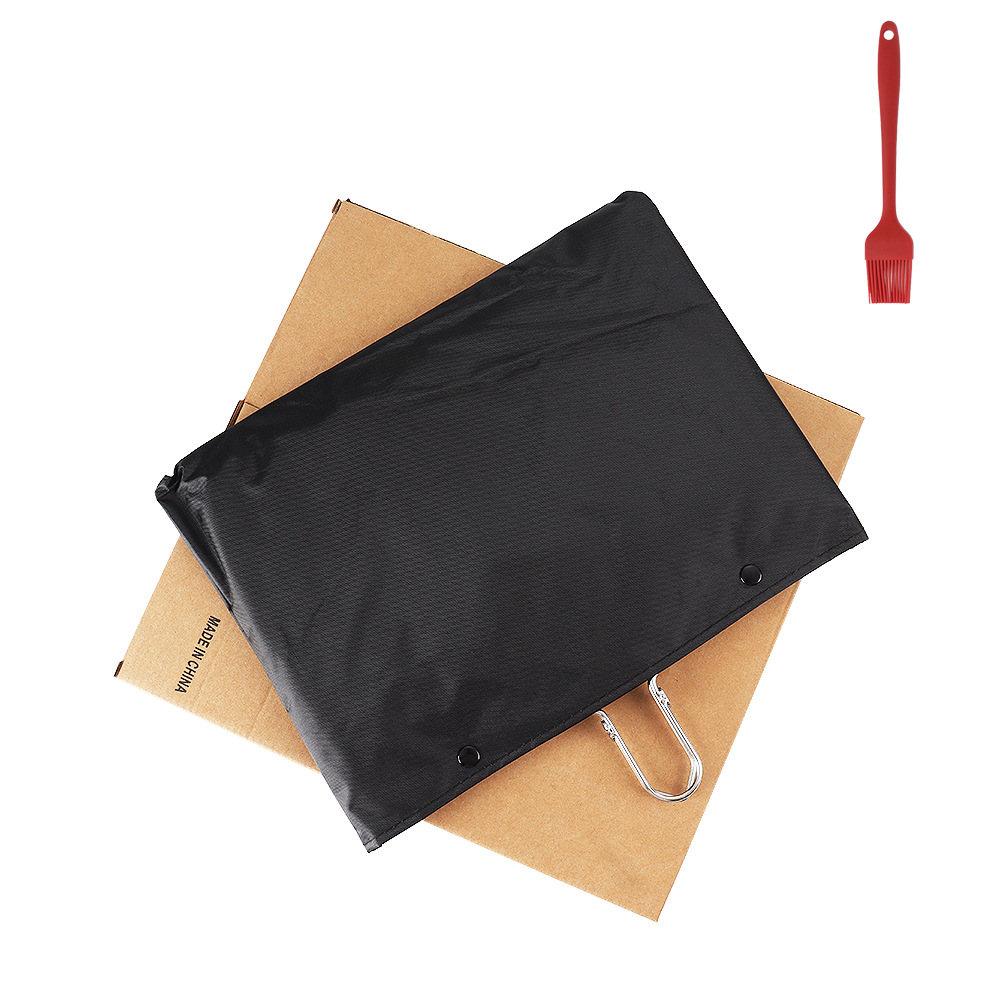 Red de barbacoa plegable al aire libre, herramienta de barbacoa, mango de madera de acero inoxidable, clip de comida, clip de pescado a la parrilla, red de parrilla BBQ desmontable