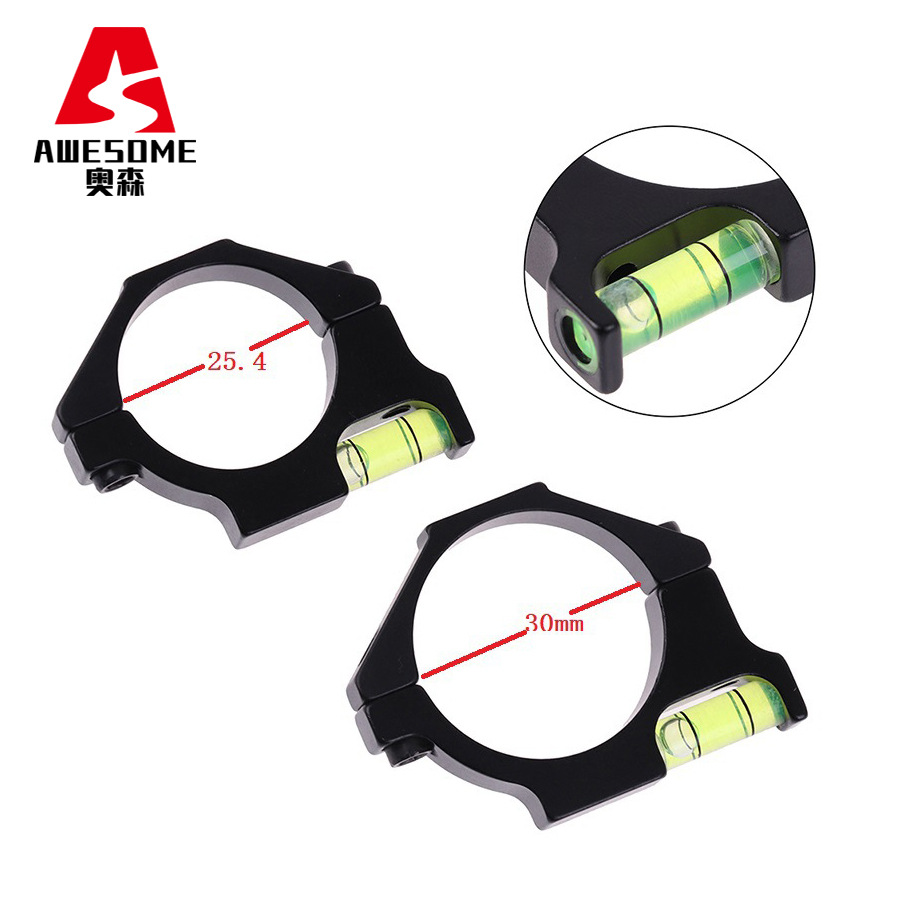 工厂跨境 25.4/30mm圆形水平仪支架 瞄准镜支架 手电筒水平仪